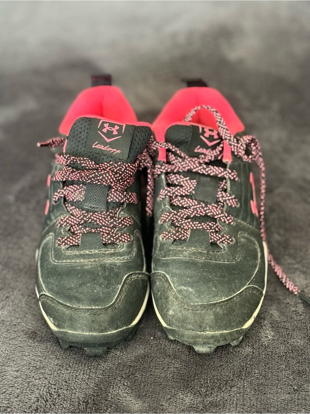 Under Armour Kids Black and Pink Trail Sneakers